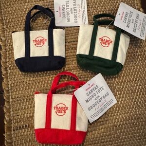Trader Joe's Canvas Micro Tote Set
